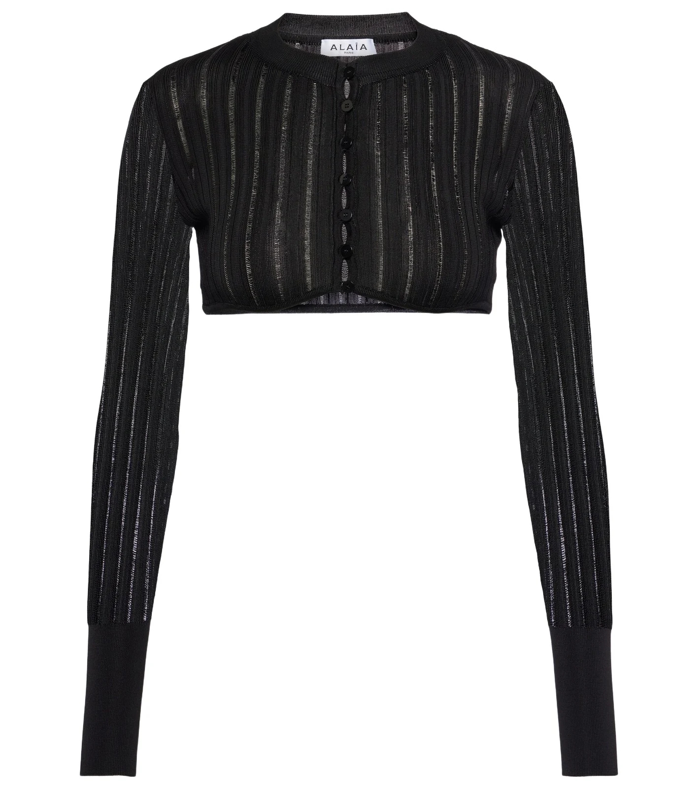 ALAÏA ALAÏA Ribbed-knit cropped cardigan
