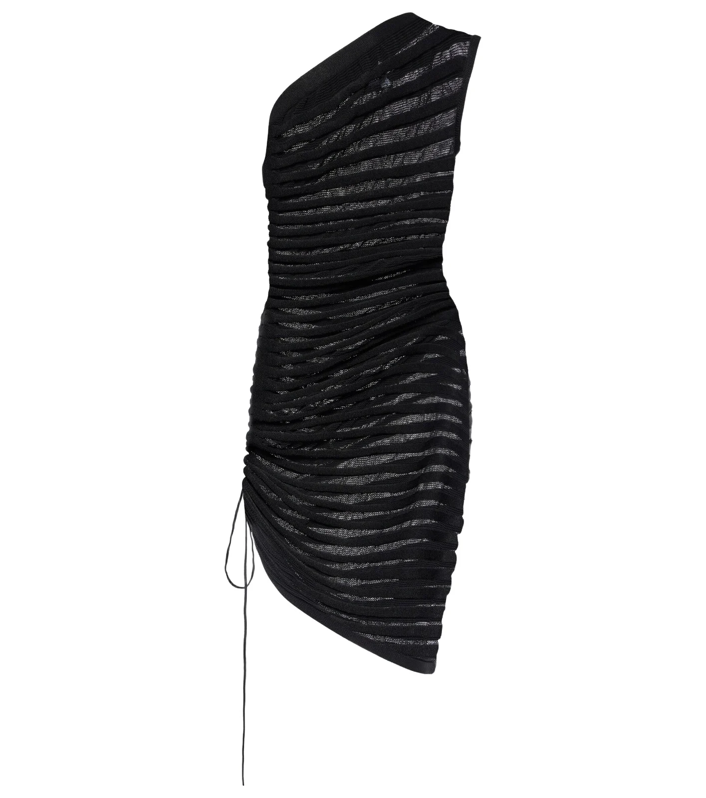 ALAÏA Open-knit ruched minidress ALAÏA Open-knit ruched minidress