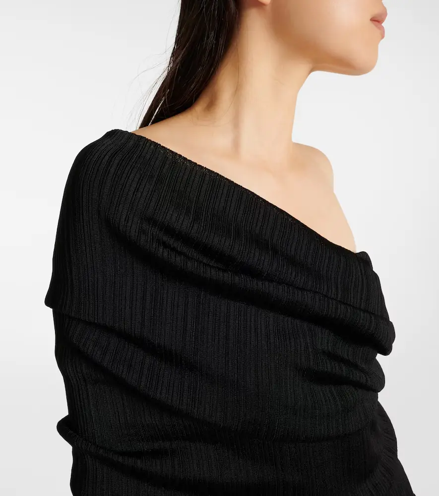 ALAÏA ALAÏA Draped off-shoulder maxi dress | Thumbnail 2