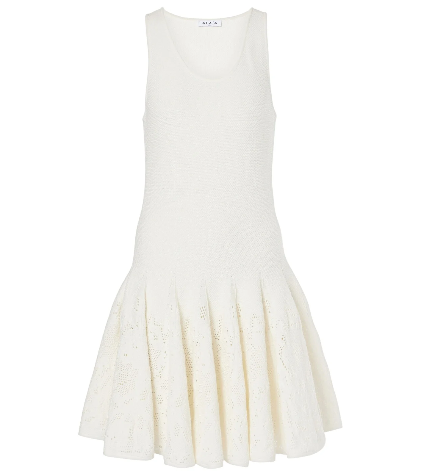 Alaïa Skater cotton lace minidress Alaïa Skater cotton lace minidress