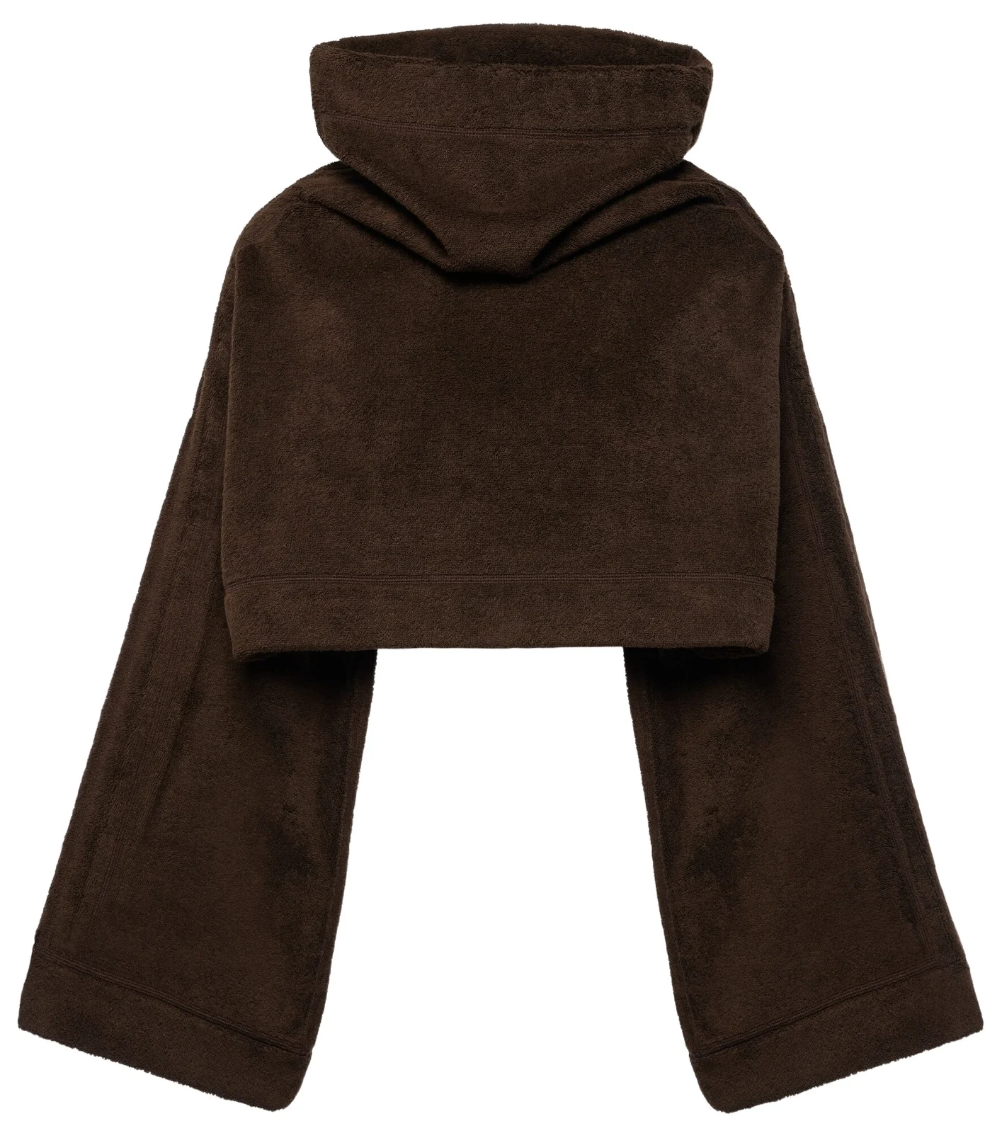 ALAÏA Cropped cotton terry hoodie ALAÏA Cropped cotton terry hoodie