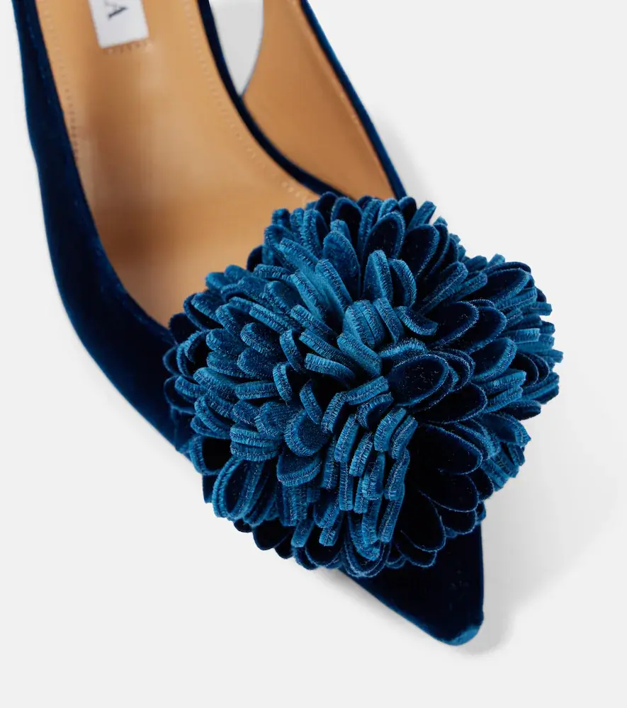 Aquazzura Couturier 65 velvet slingback pumps | Thumbnail 2