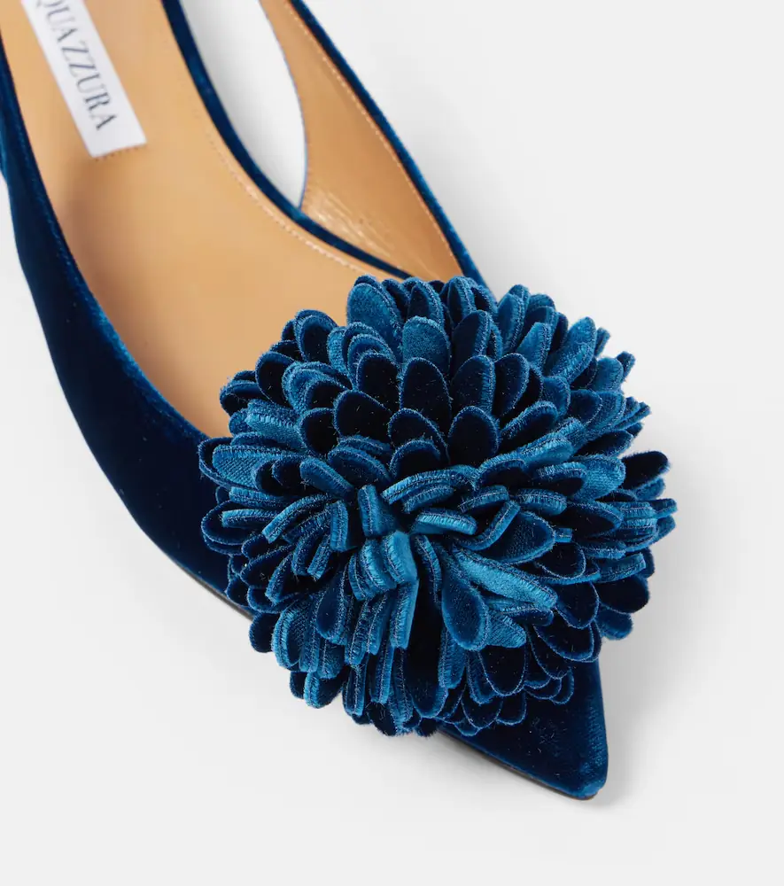 Aquazzura Couturier velvet slingback flats | Thumbnail 2