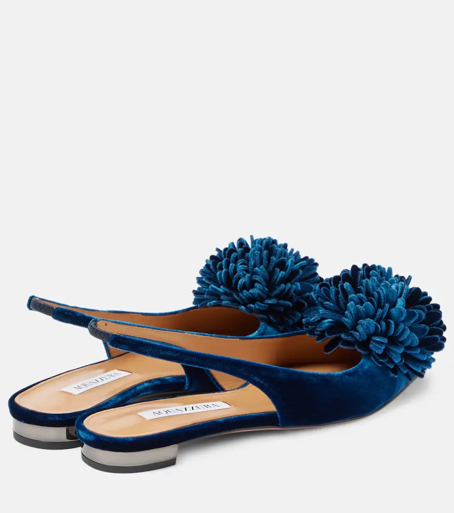 Aquazzura Couturier velvet slingback flats | Thumbnail 4