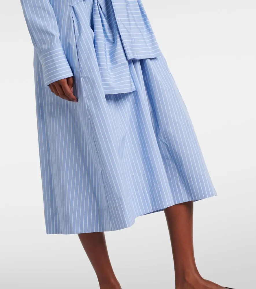 Jil Sander Pinstripe cotton shirt dress | Thumbnail 4