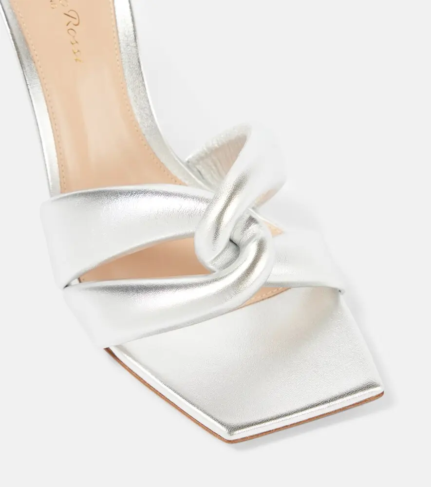 Gianvito Rossi Amour 90 metallic leather mules | Thumbnail 4