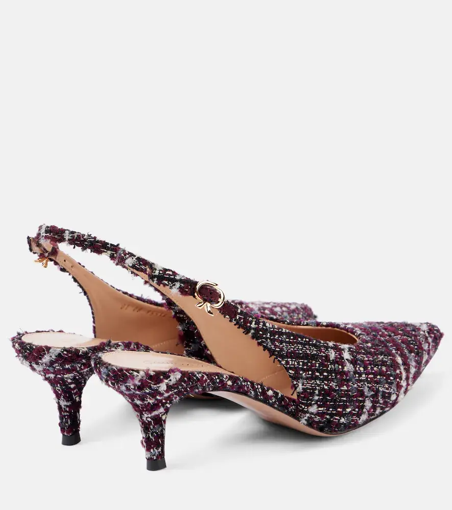 Gianvito Rossi 55 bouclé slingback pumps | Thumbnail 2