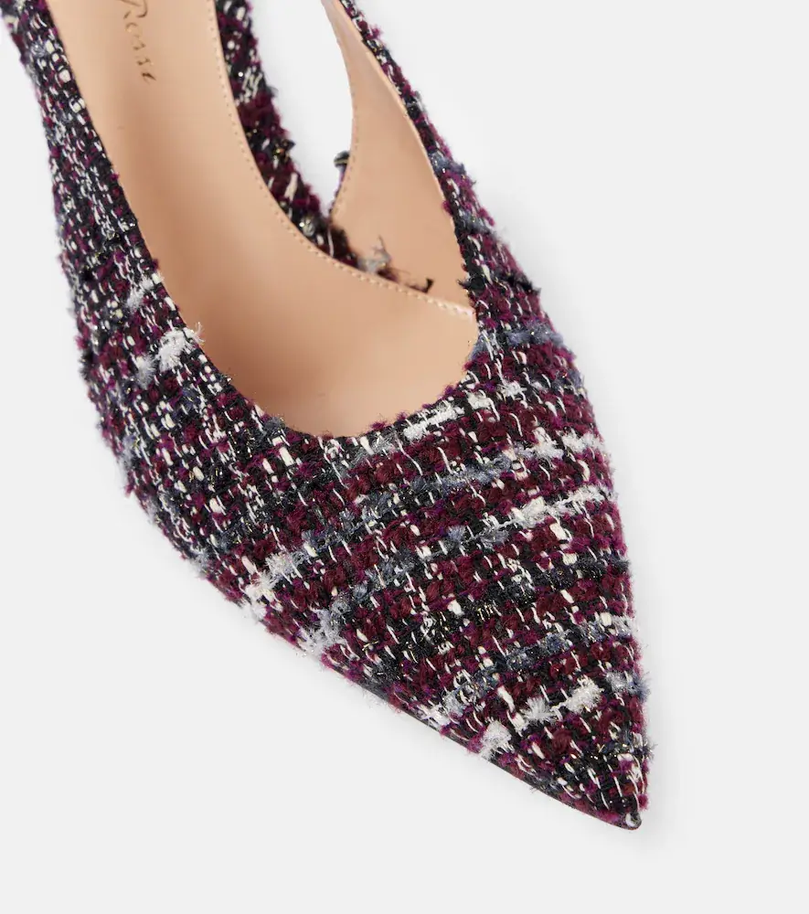 Gianvito Rossi 55 bouclé slingback pumps | Thumbnail 4