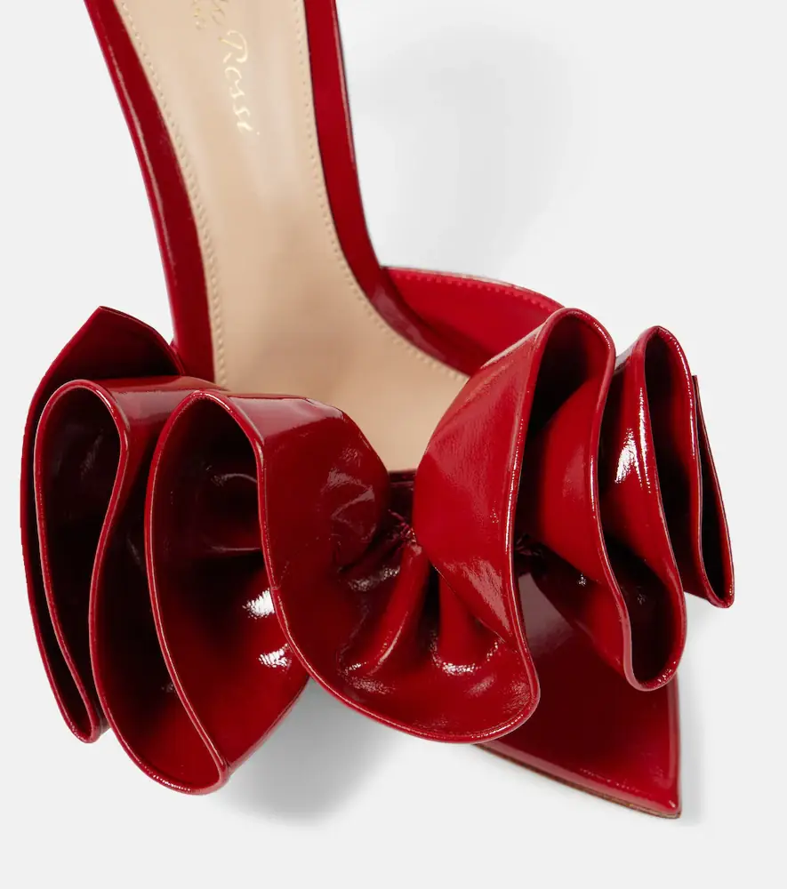 Gianvito Rossi Gabrielle 105 ruffled patent leather mules | Thumbnail 4