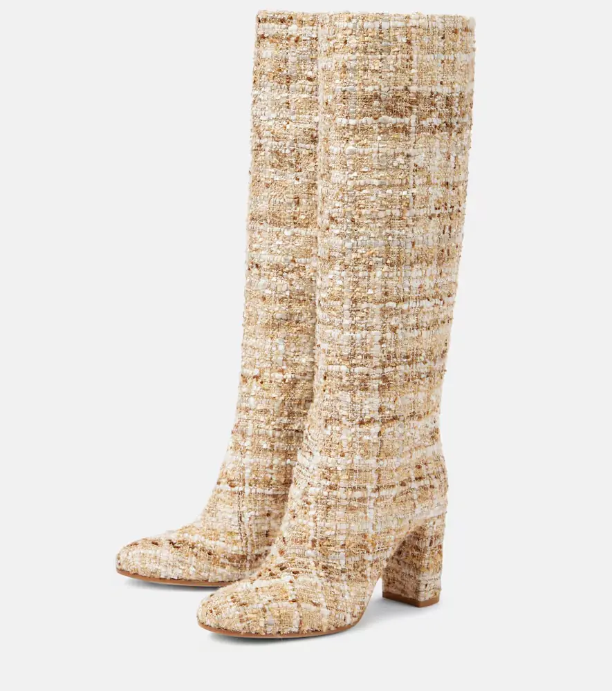 Gianvito Rossi Bouclé knee-high boots | Thumbnail 3