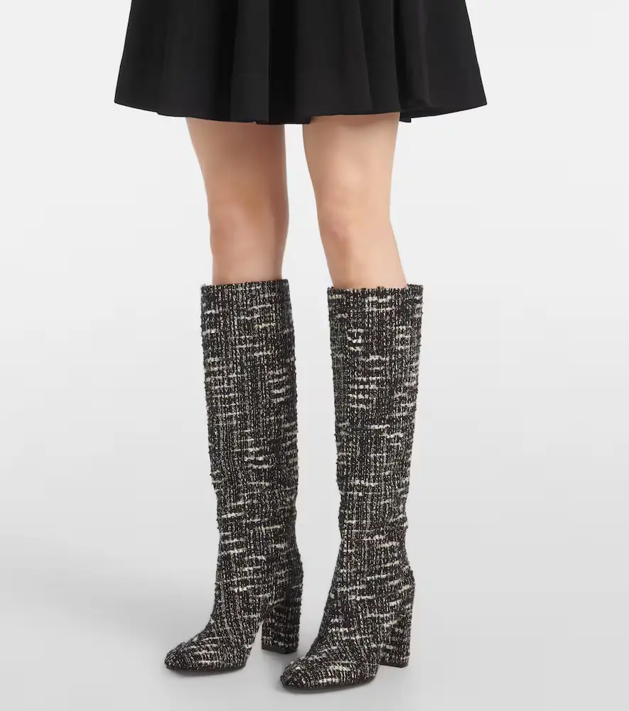 Gianvito Rossi Bouclé knee-high boots | Thumbnail 5 Gianvito Rossi Bouclé knee-high boots | Thumbnail 5