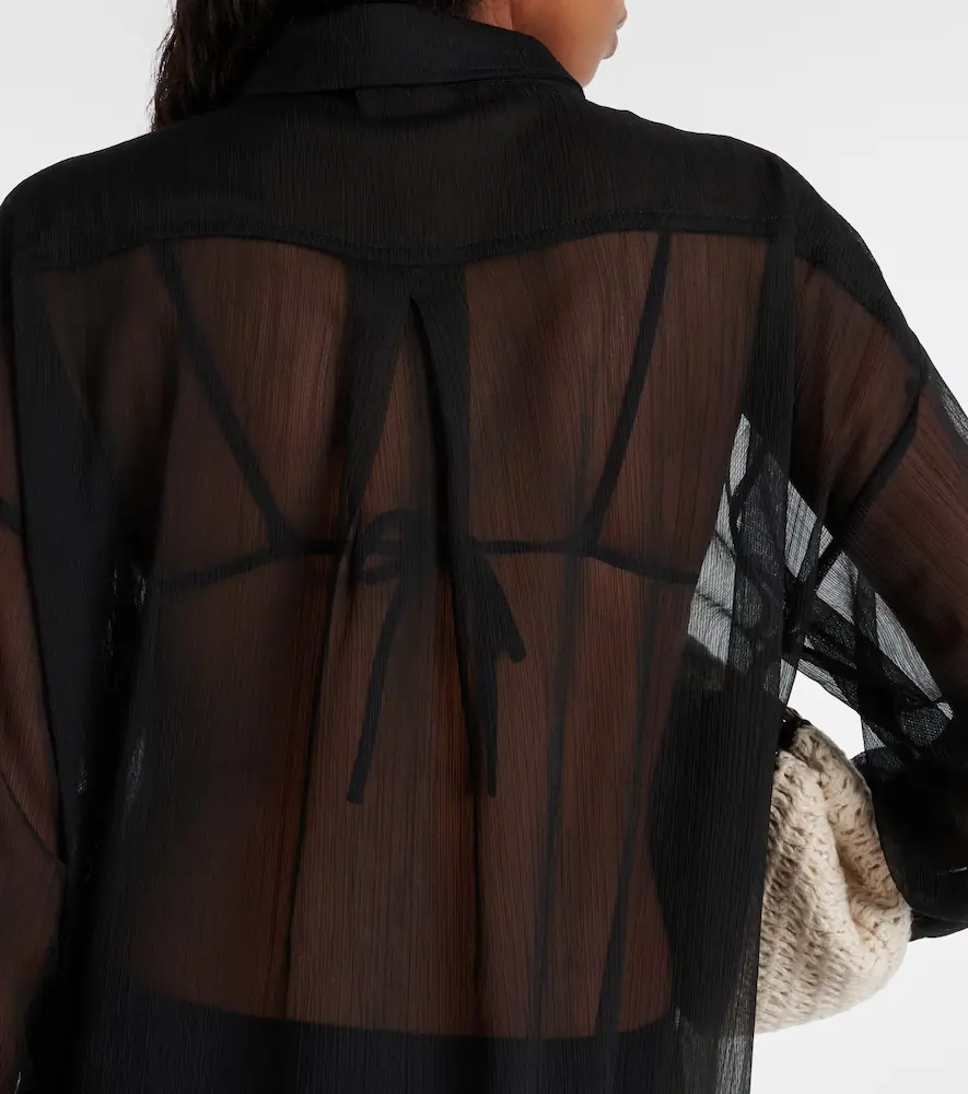 JADE SWIM Mika mesh shirt dress | Thumbnail 2