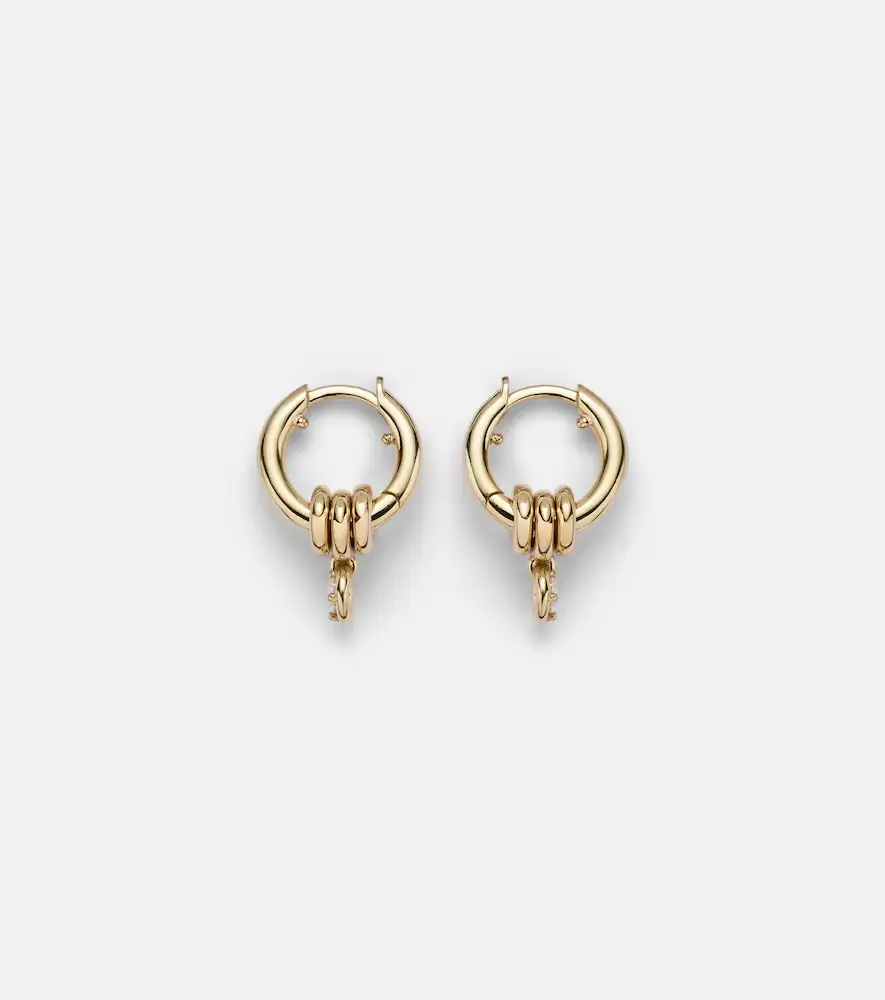 Spinelli Kilcollin Zahra Micro 18kt gold hoop earrings with diamonds | Thumbnail 4