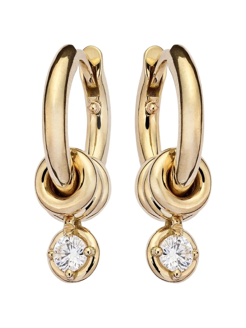 Spinelli Kilcollin Zahra Micro 18kt gold hoop earrings with diamonds