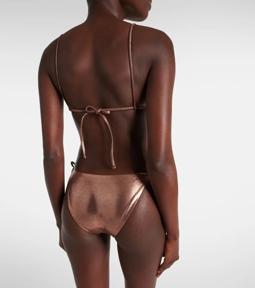 JADE SWIM Ties lamé bikini bottoms | Thumbnail 3