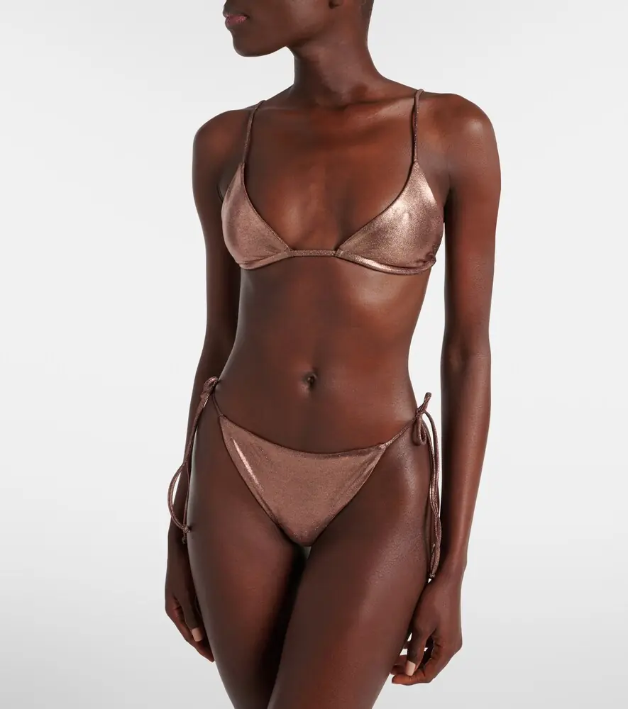 JADE SWIM Ties lamé bikini bottoms | Thumbnail 4
