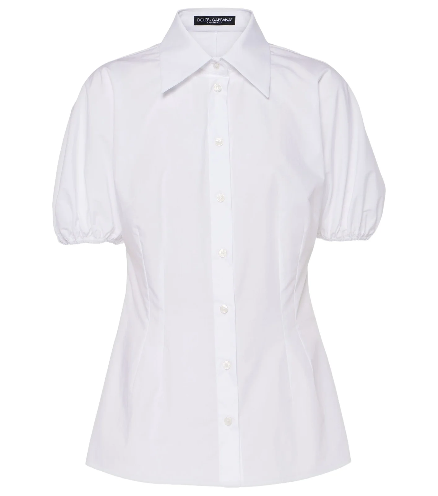 Puff-sleeve cotton poplin blouse Puff-sleeve cotton poplin blouse