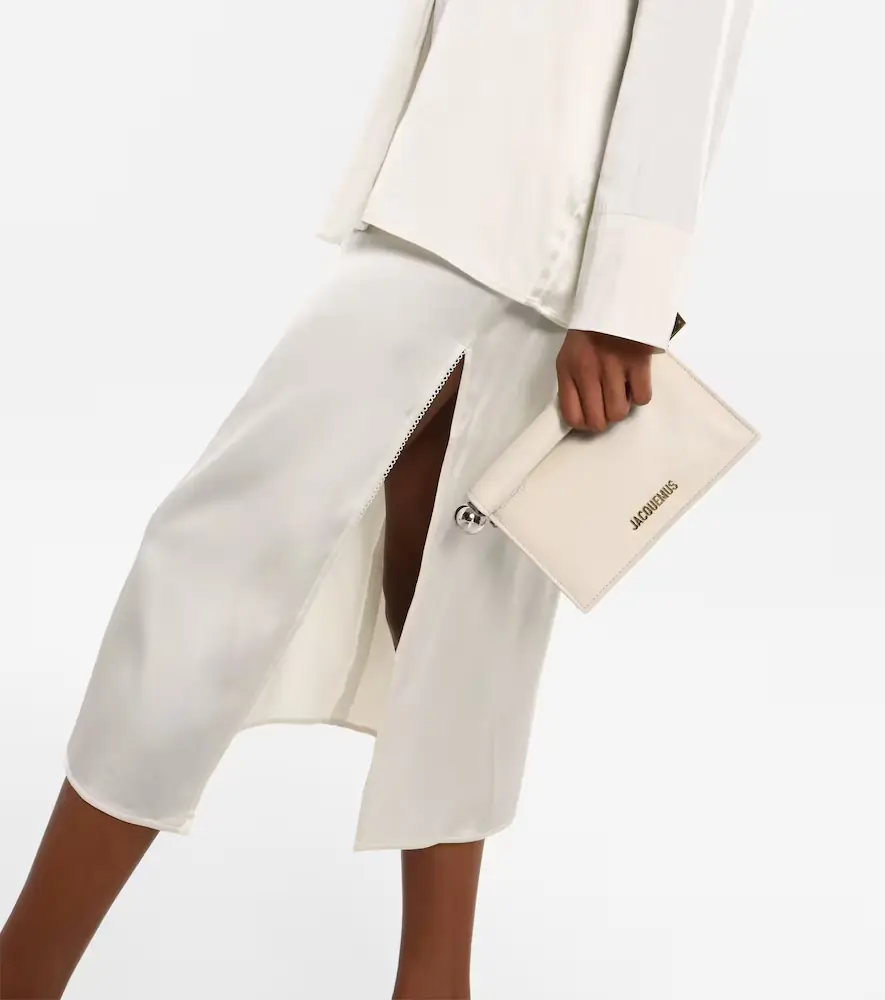 Jacquemus La Petite Pochette Rond Carré leather clutch | Thumbnail 6