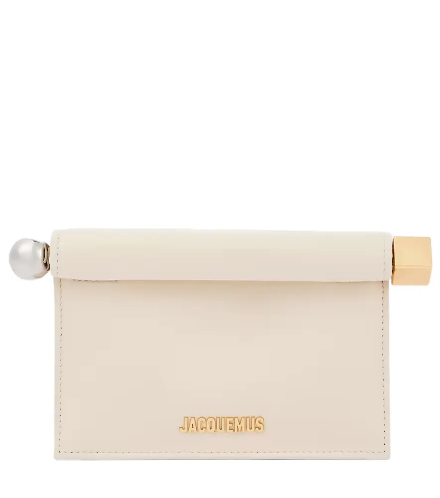 La Petite Pochette Rond Carré leather clutch La Petite Pochette Rond Carré leather clutch