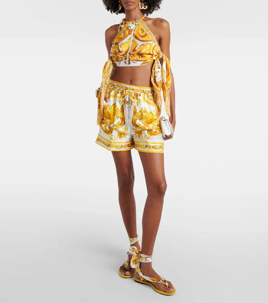 Dolce & Gabbana Majolica silk satin top | Thumbnail 4 Dolce & Gabbana Majolica silk satin top | Thumbnail 4