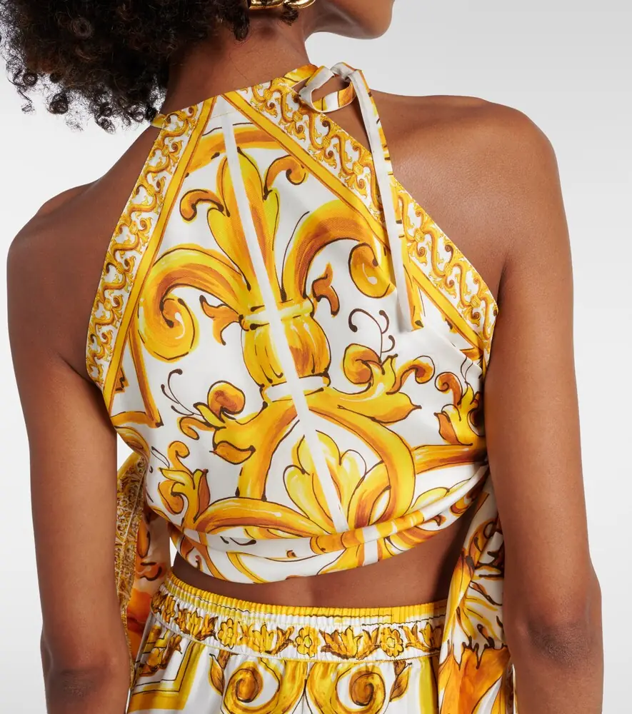 Dolce & Gabbana Majolica silk satin top | Thumbnail 5 Dolce & Gabbana Majolica silk satin top | Thumbnail 5