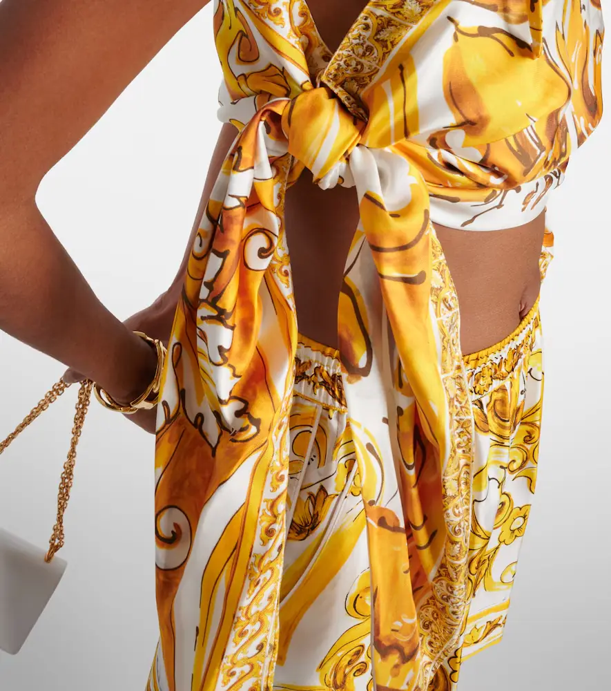 Dolce & Gabbana Majolica silk satin top | Thumbnail 6 Dolce & Gabbana Majolica silk satin top | Thumbnail 6