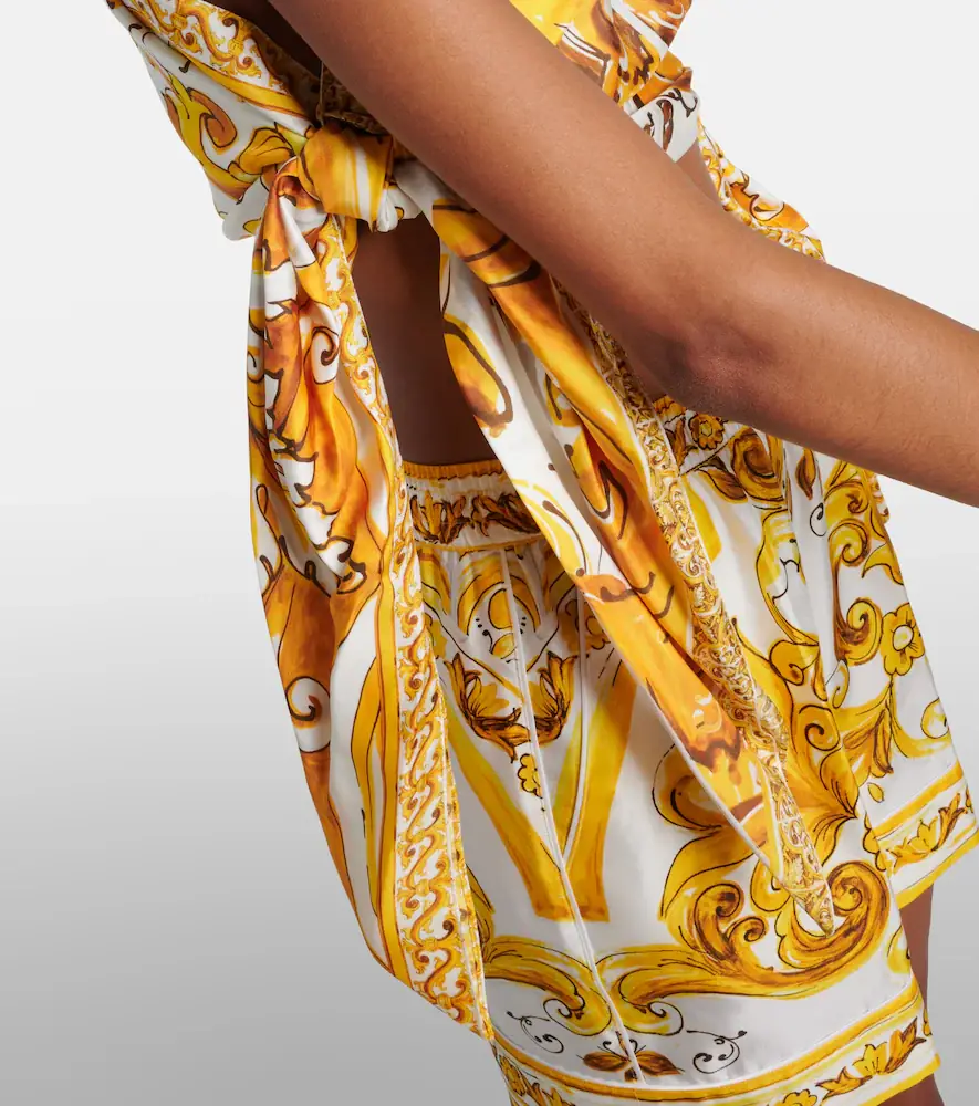 Dolce & Gabbana Majolica silk satin top | Thumbnail 7 Dolce & Gabbana Majolica silk satin top | Thumbnail 7
