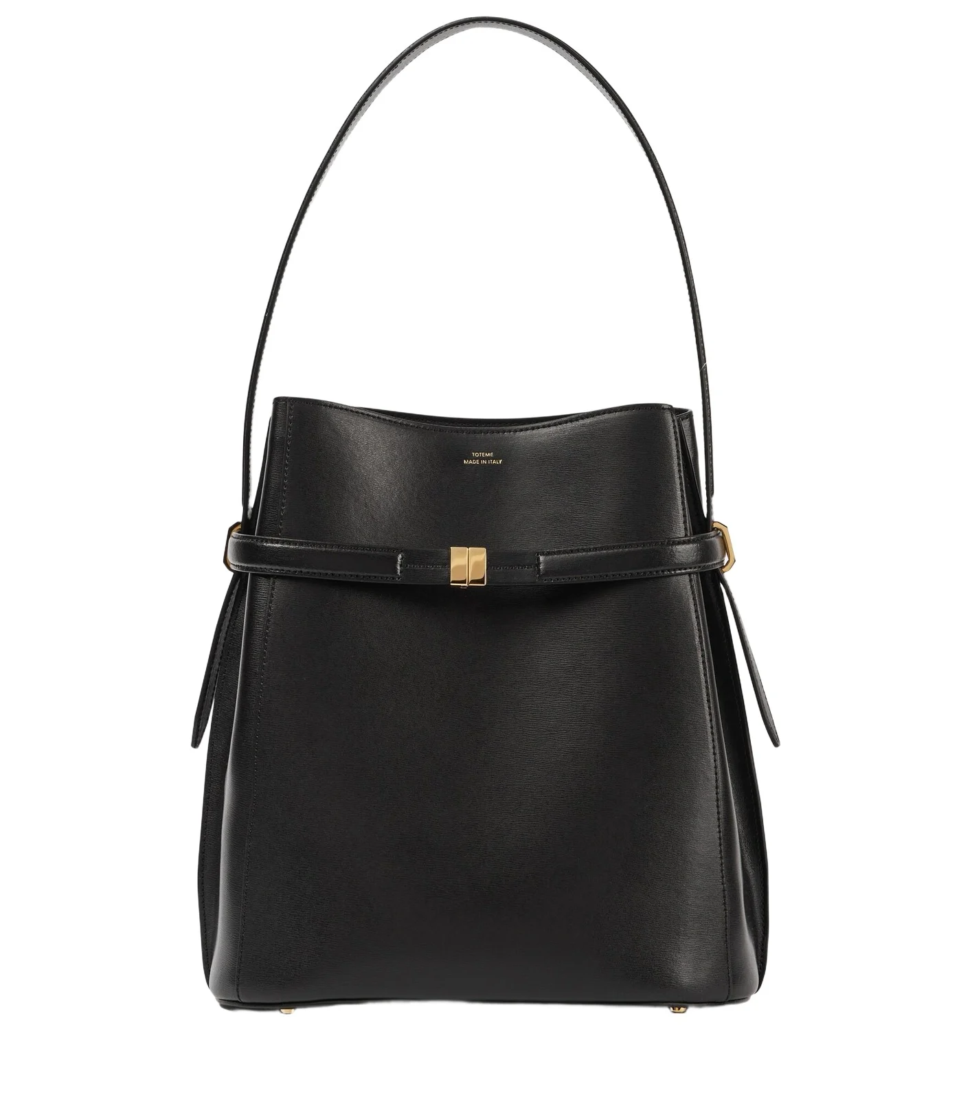 Leather bucket bag