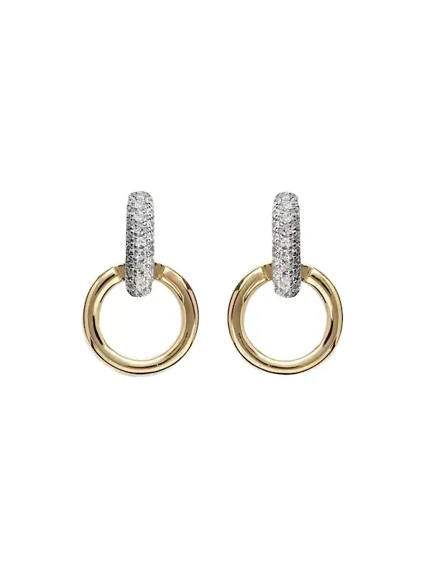 Horsebit 14kt gold earrings with diamonds Horsebit 14kt gold earrings with diamonds