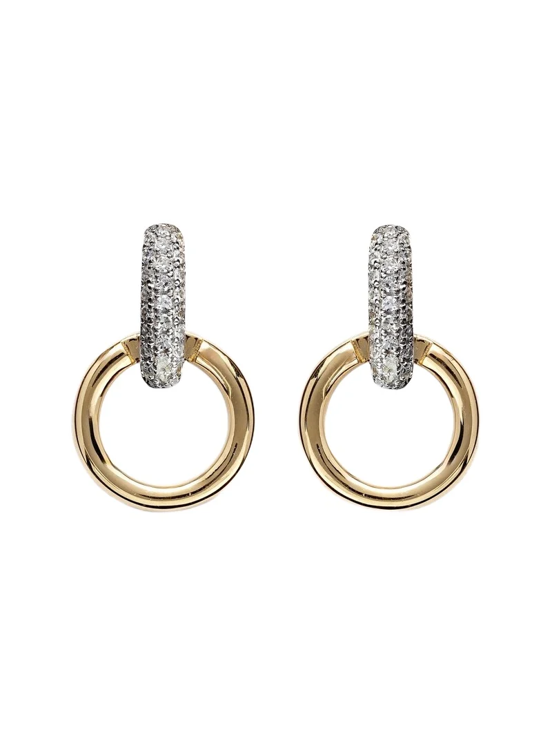 Horsebit 14kt gold earrings with diamonds Horsebit 14kt gold earrings with diamonds