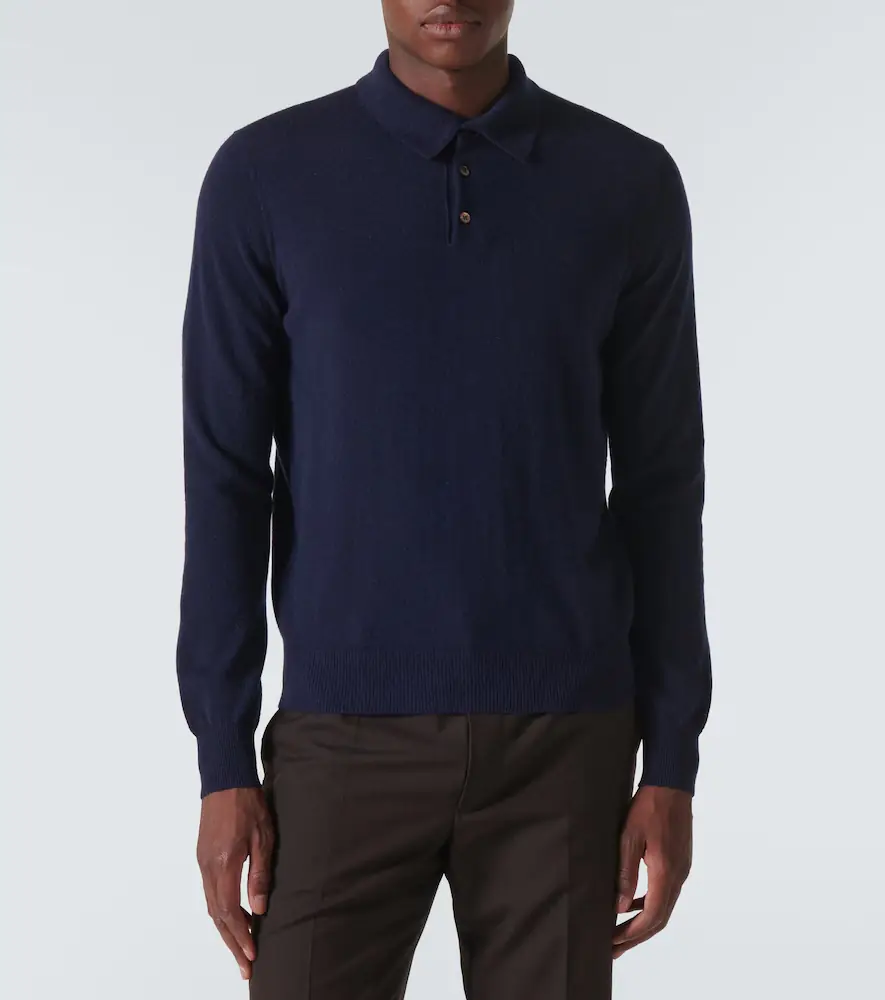 Rubinacci Cashmere polo shirt | Thumbnail 2 Rubinacci Cashmere polo shirt | Thumbnail 2