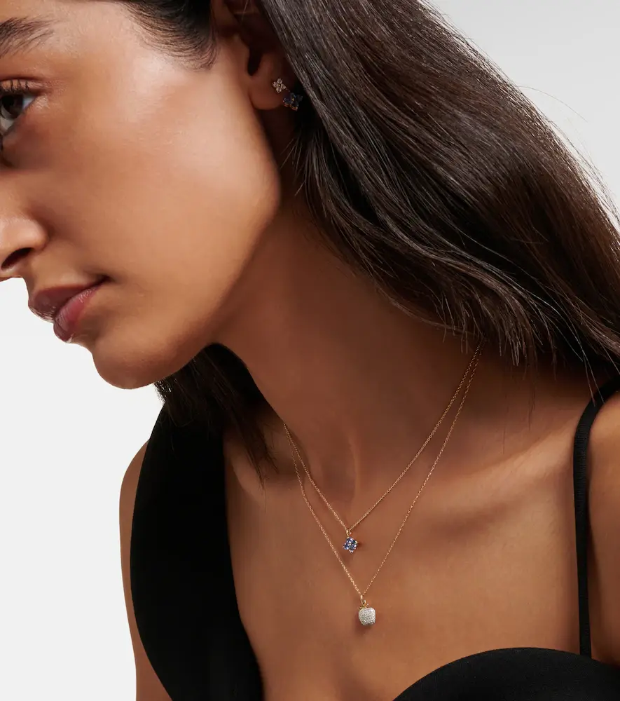 Stone and Strand Luckiest Clover 10kt gold necklace with sapphires | Thumbnail 3
