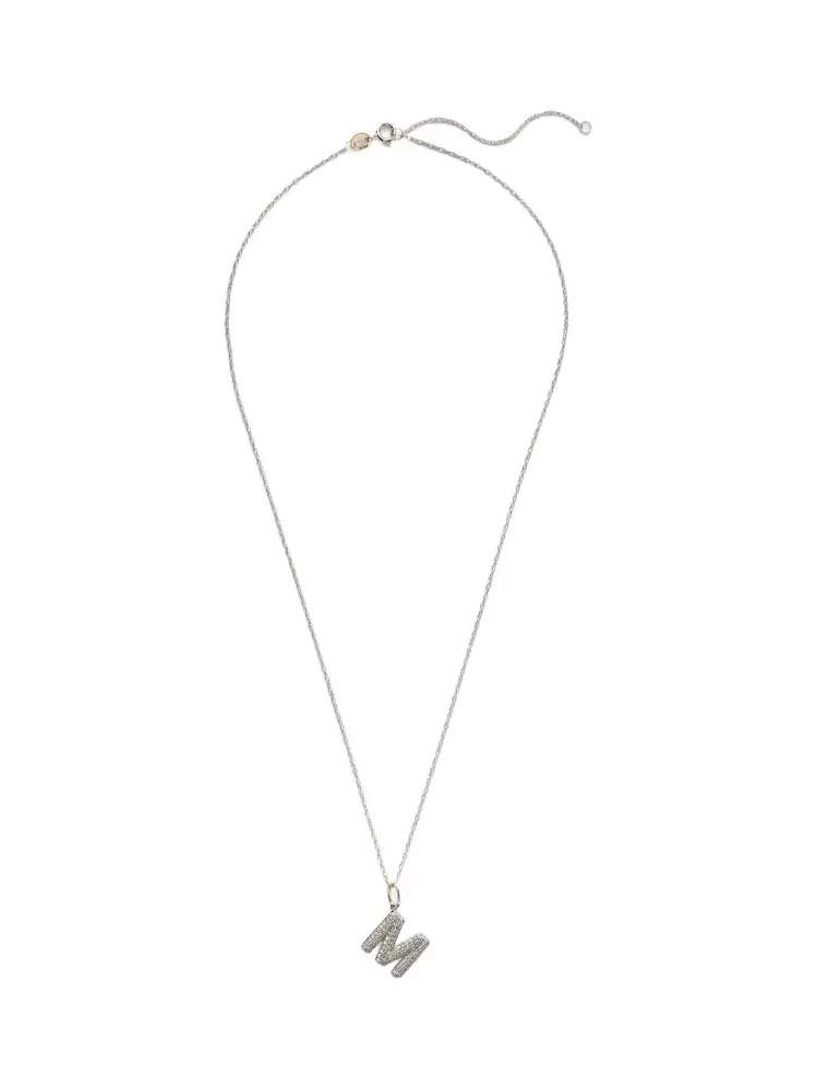 STONE AND STRAND Initial 10kt gold necklace with diamonds | Thumbnail 1 STONE AND STRAND Initial 10kt gold necklace with diamonds | Thumbnail 1