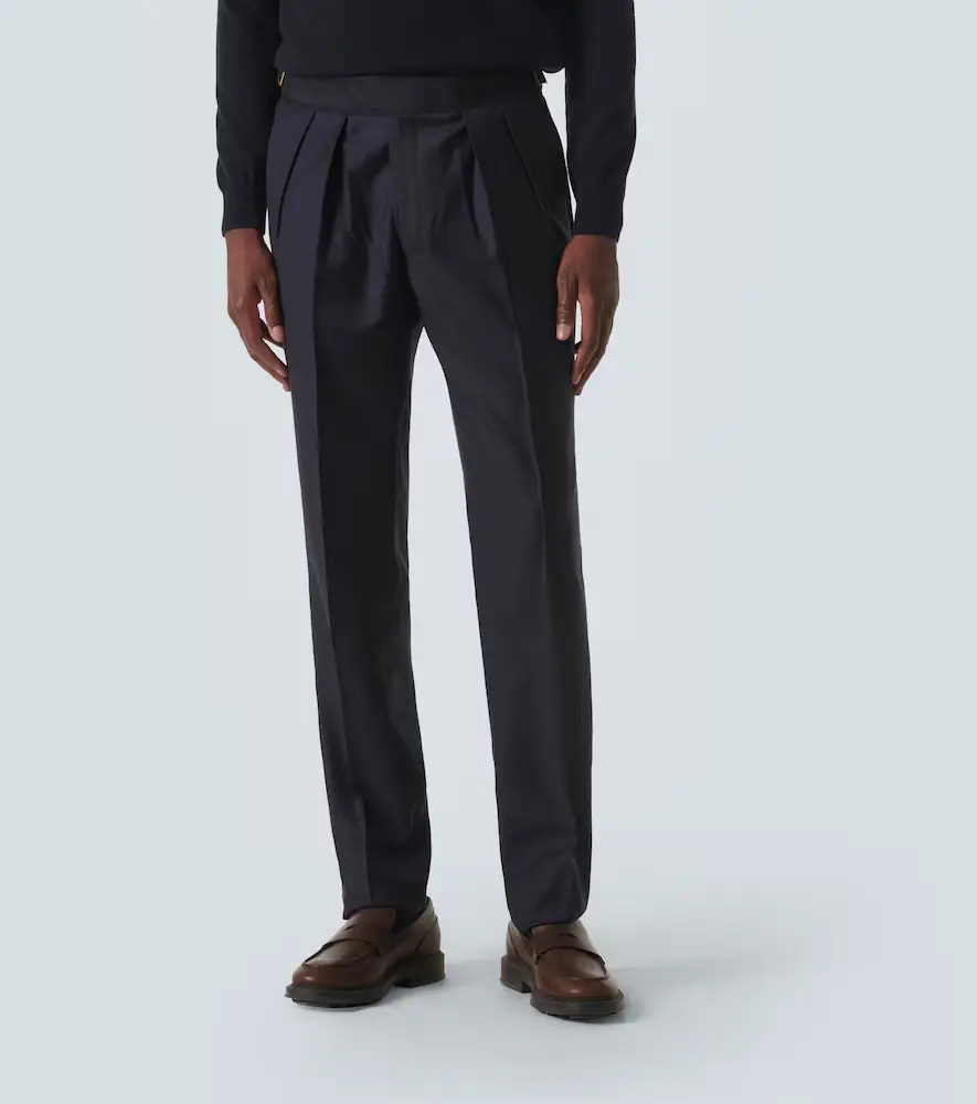 Rubinacci Manny virgin wool straight pants | Thumbnail 4 Rubinacci Manny virgin wool straight pants | Thumbnail 4