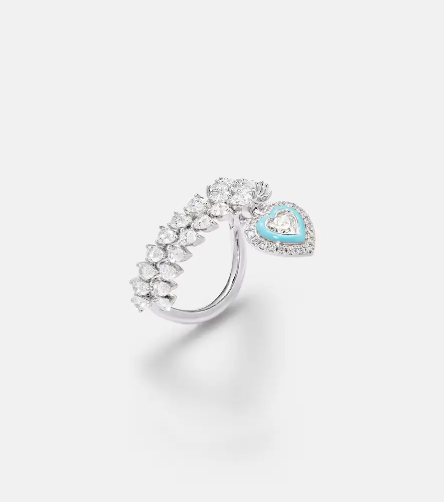 Kamyen Heart Of The Ocean 18kt white gold ring with diamonds | Thumbnail 2 Kamyen Heart Of The Ocean 18kt white gold ring with diamonds | Thumbnail 2