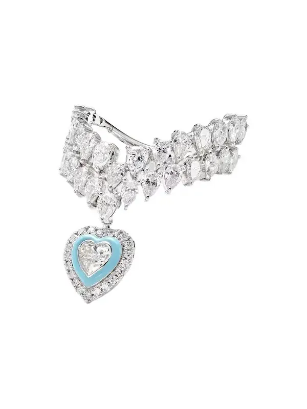 Heart Of The Ocean 18kt white gold ring with diamonds Heart Of The Ocean 18kt white gold ring with diamonds