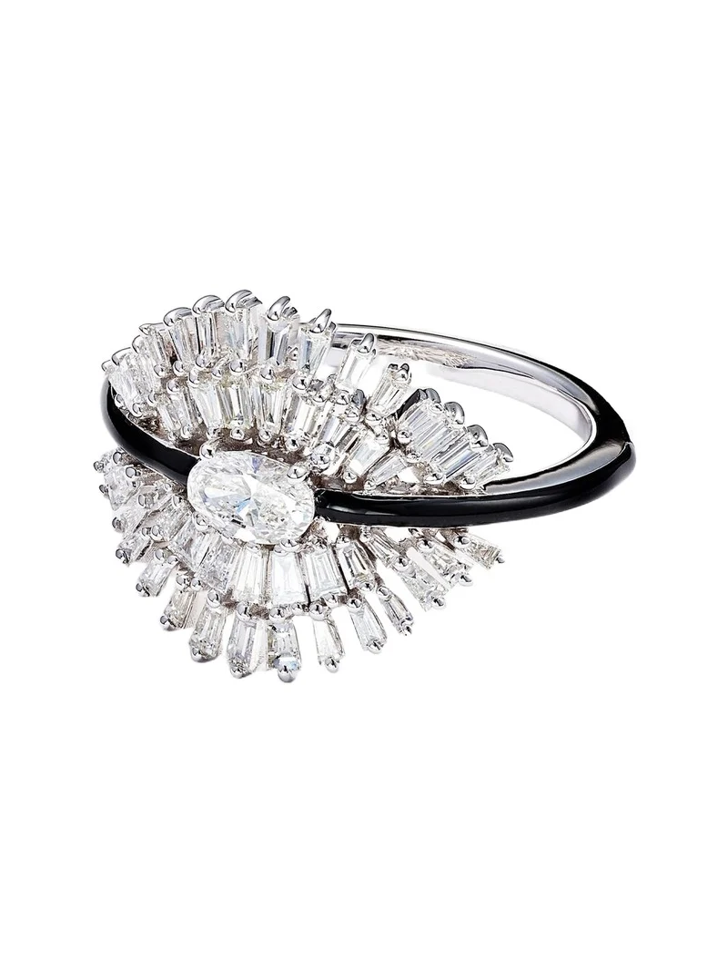 Eyelash 18kt white gold pinky ring with diamonds Eyelash 18kt white gold pinky ring with diamonds