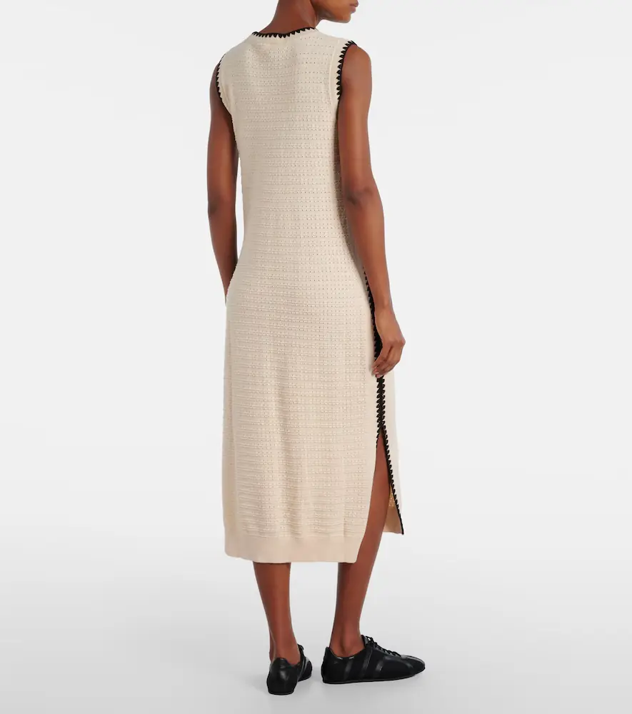 Varley Dwight knitted cotton midi dress | Thumbnail 2