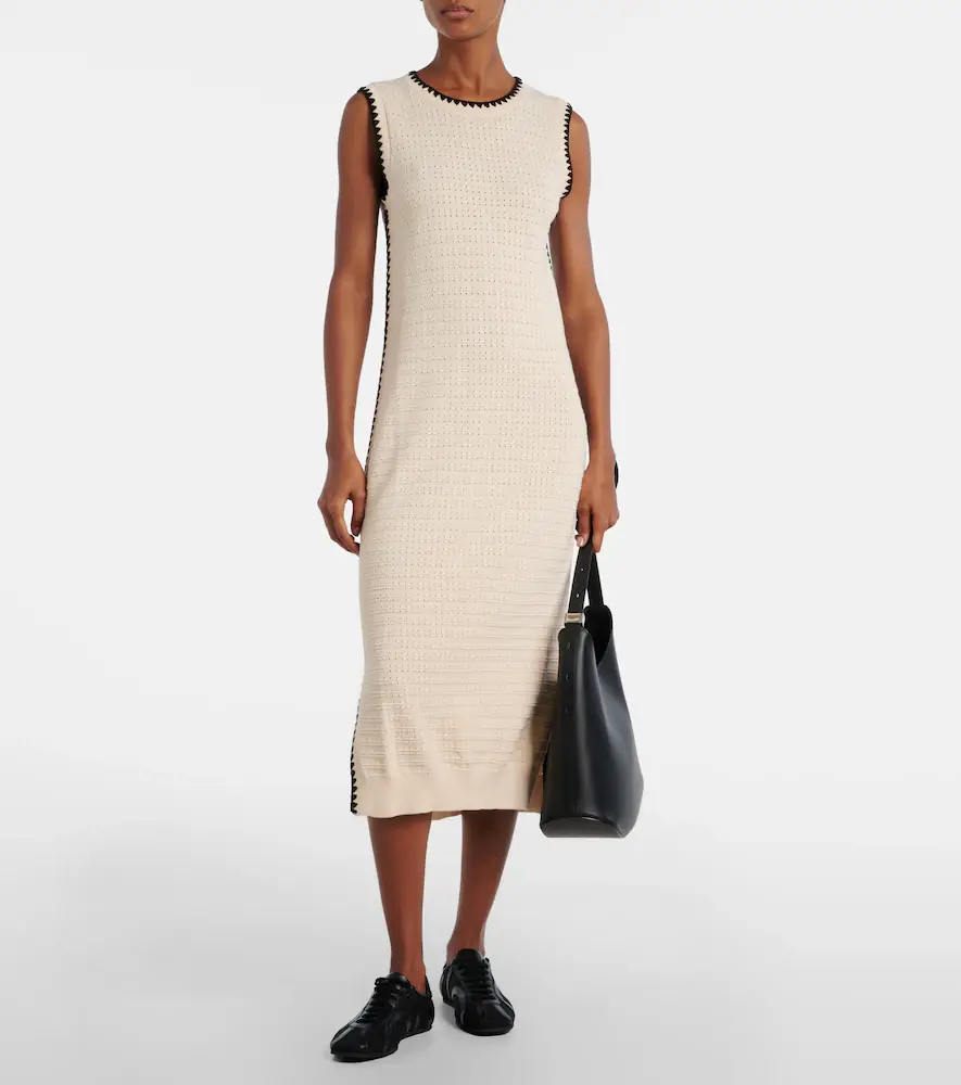 Varley Dwight knitted cotton midi dress | Thumbnail 5