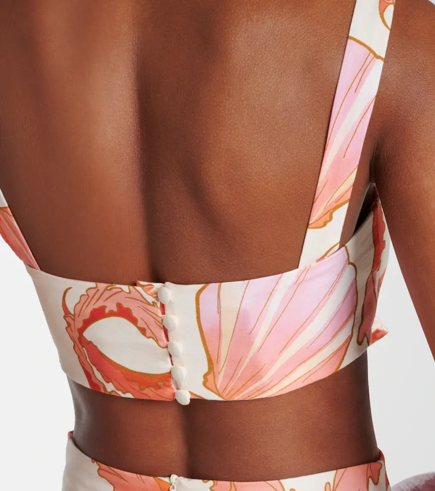 ADRIANA DEGREAS Seashell printed cotton bra top | Thumbnail 3 ADRIANA DEGREAS Seashell printed cotton bra top | Thumbnail 3