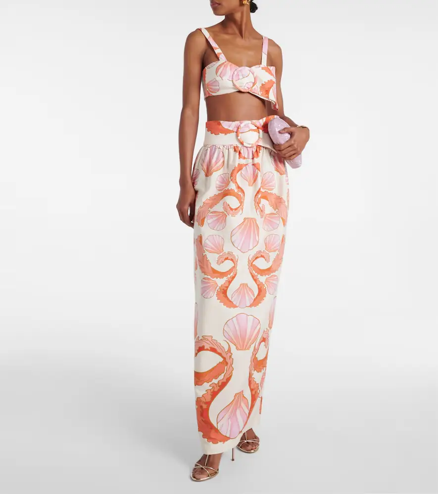 ADRIANA DEGREAS Seashell printed cotton bra top | Thumbnail 4 ADRIANA DEGREAS Seashell printed cotton bra top | Thumbnail 4