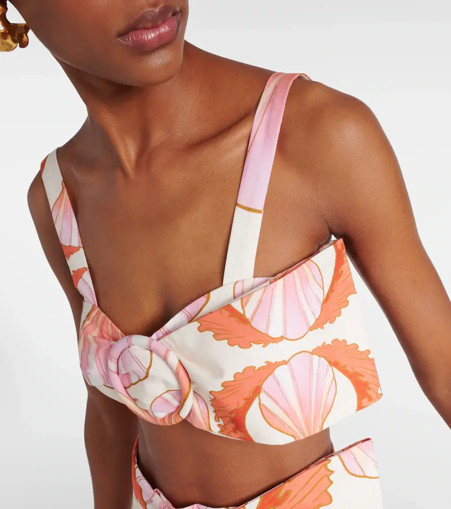 ADRIANA DEGREAS Seashell printed cotton bra top | Thumbnail 5 ADRIANA DEGREAS Seashell printed cotton bra top | Thumbnail 5