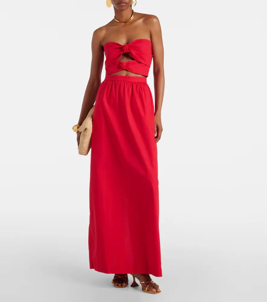 ADRIANA DEGREAS Gathered cotton jersey maxi dress | Thumbnail 5 ADRIANA DEGREAS Gathered cotton jersey maxi dress | Thumbnail 5