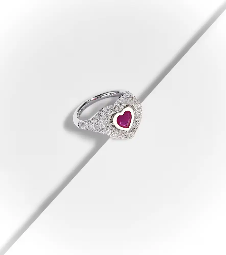Kamyen Manaal 2.0 18kt white gold pinky ring with ruby and diamonds | Thumbnail 5 Kamyen Manaal 2.0 18kt white gold pinky ring with ruby and diamonds | Thumbnail 5