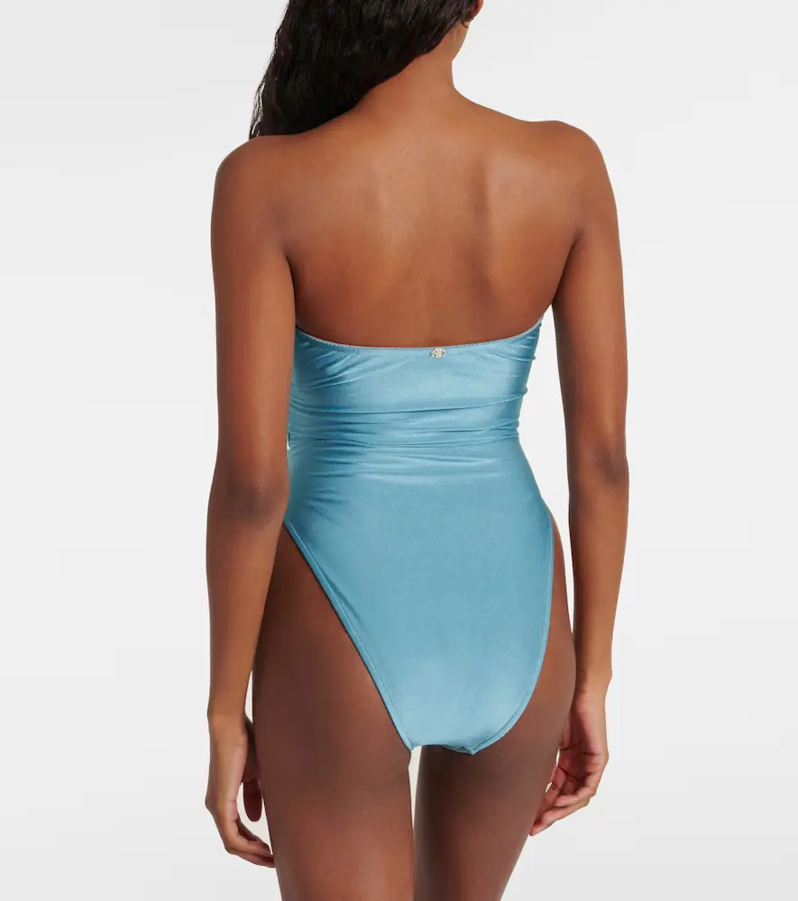 ADRIANA DEGREAS Sequined cutout strapless swimsuit | Thumbnail 2