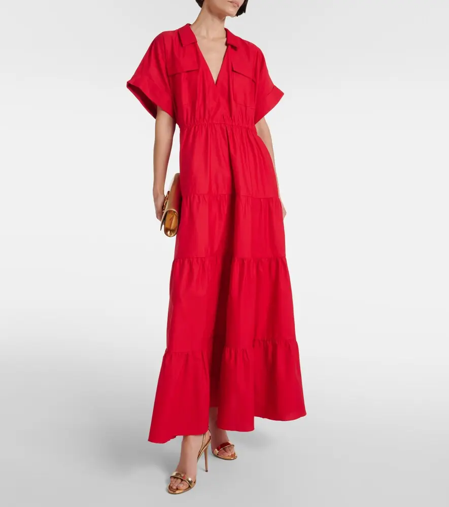 ADRIANA DEGREAS Tiered cotton maxi dress | Thumbnail 4 ADRIANA DEGREAS Tiered cotton maxi dress | Thumbnail 4