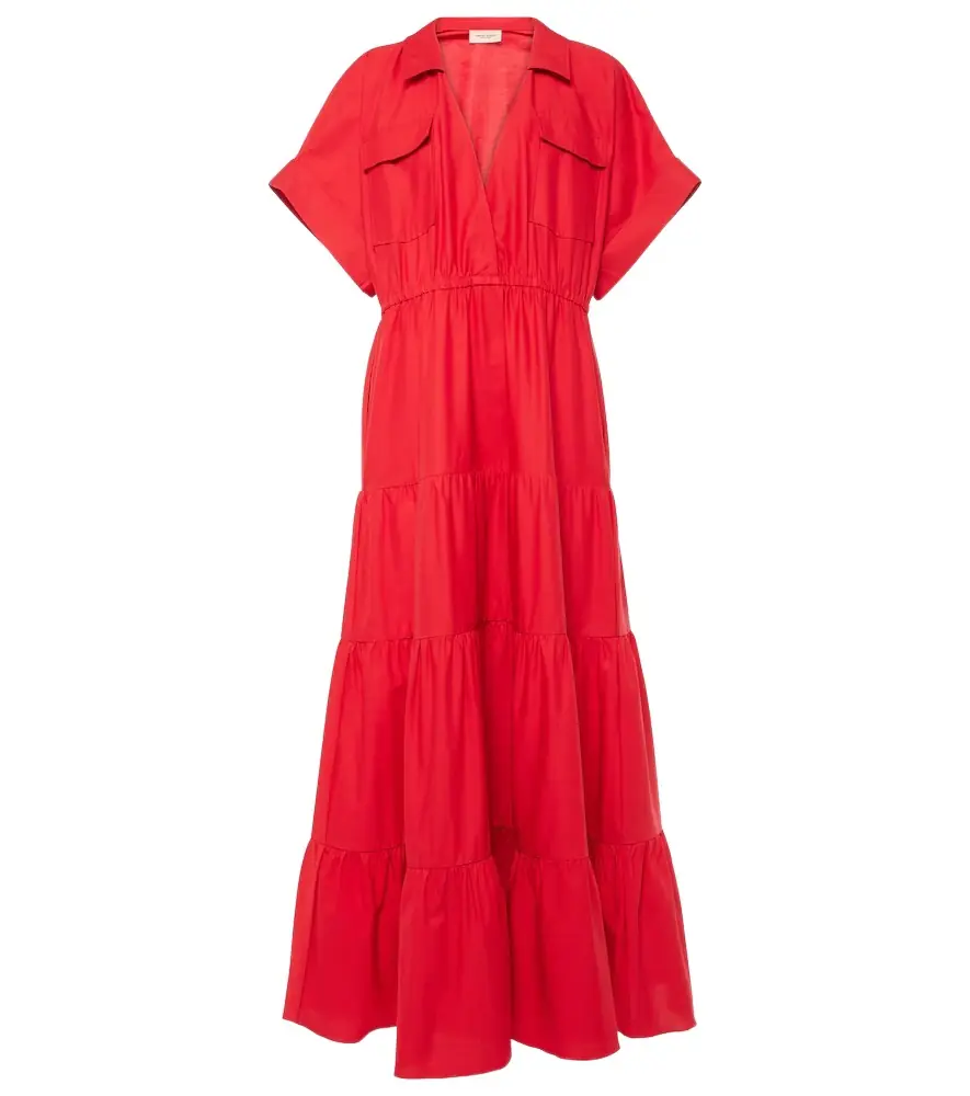 ADRIANA DEGREAS Tiered cotton maxi dress | Image 1 ADRIANA DEGREAS Tiered cotton maxi dress | Image 1