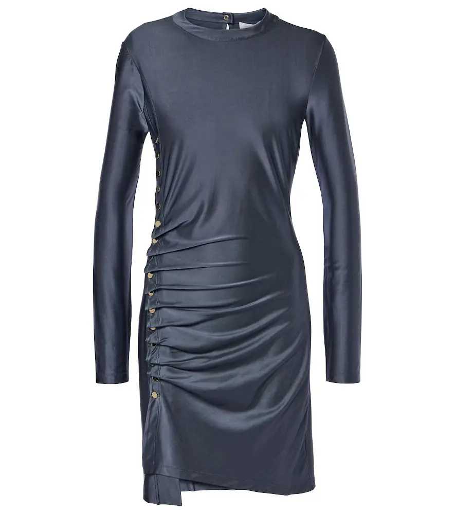 Rabanne Gathered jersey minidress
