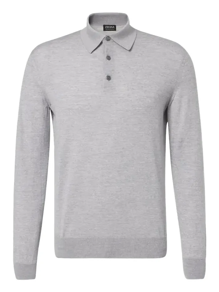 Wool polo shirt