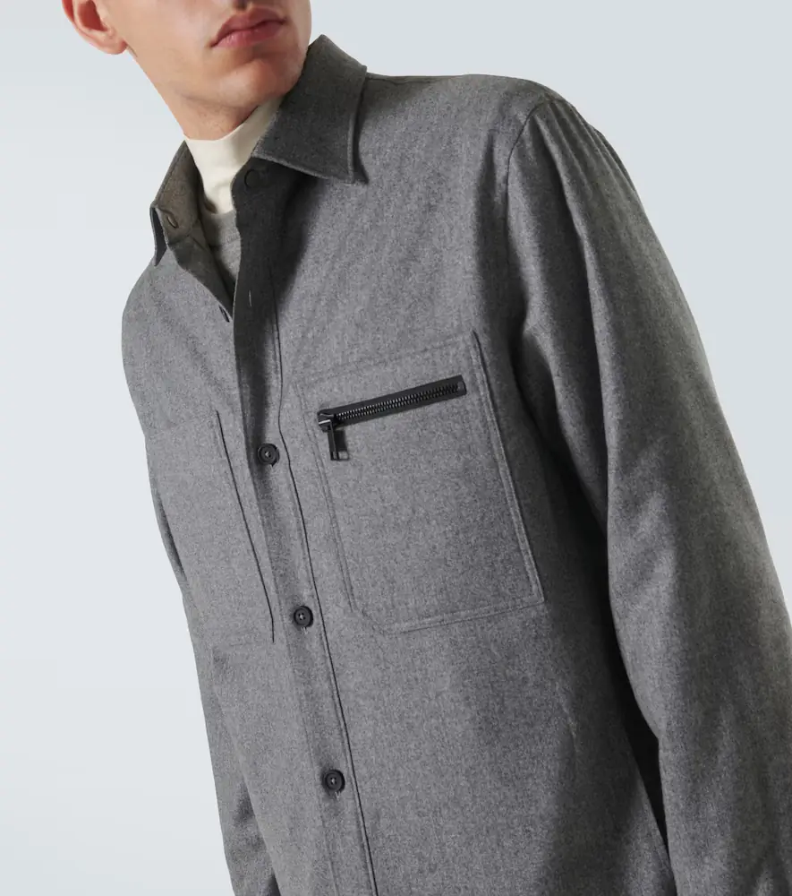 Zegna Padded wool mélange overshirt | Thumbnail 5 Zegna Padded wool mélange overshirt | Thumbnail 5